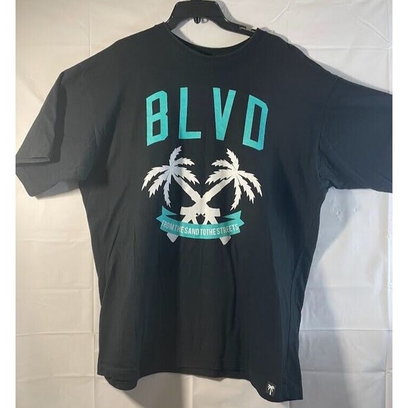 BLVD Supply Shirt Men's 3XL Black T-Shirt Palm Tree Logo - Picture 1 of 11